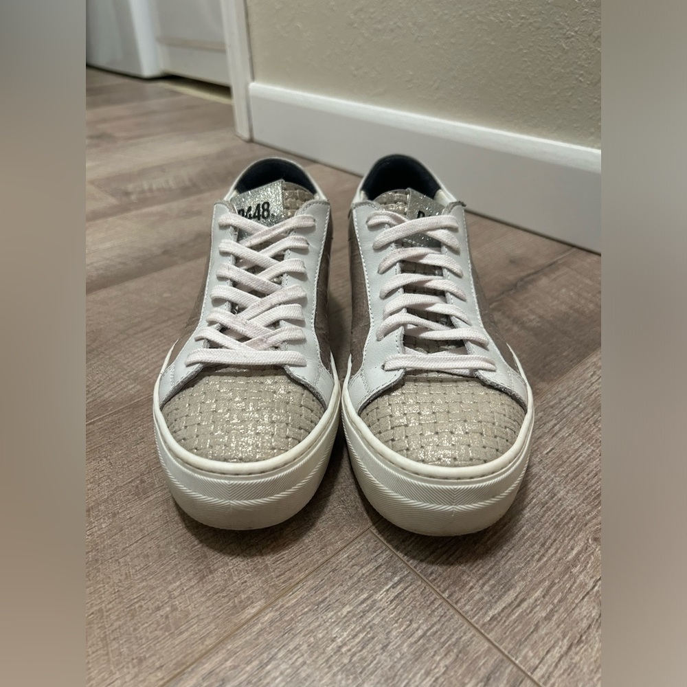 P448 Thea grey sparkle sneaker size 38 women - Picture 5 of 9